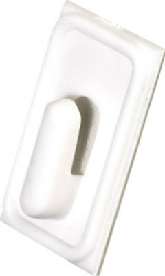 Hillman Fasteners, Utility Hook, Adhesive, White, Mini, 1-1/2 x 3/4-In., 8-Pk. (Pack of 5)