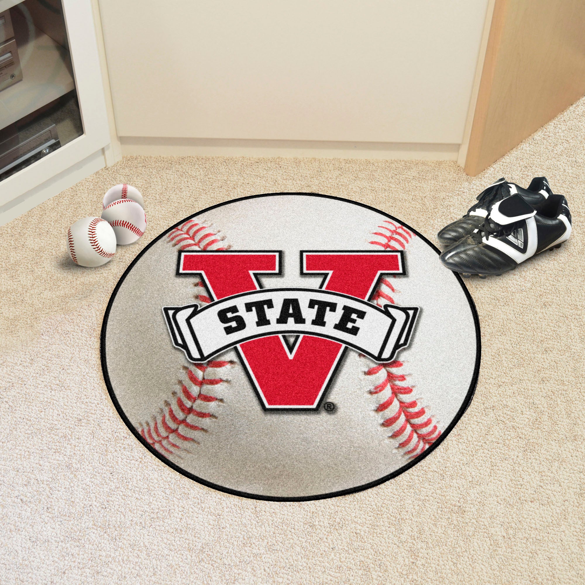 FANMATS, Valdosta State University Baseball Rug - 27in. Diameter