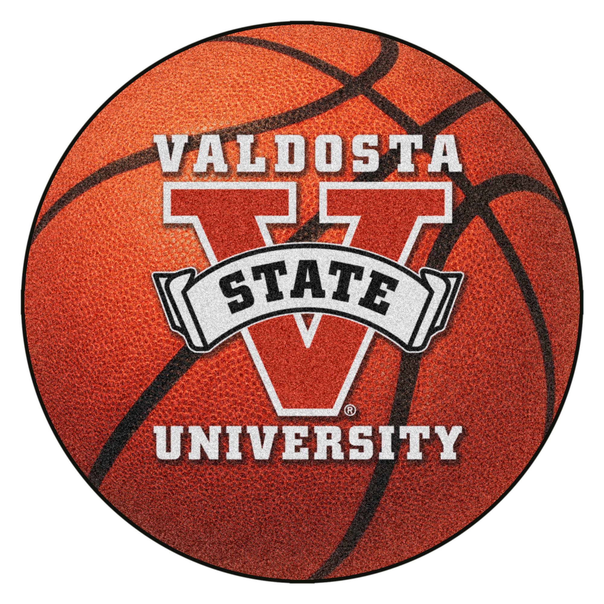 FANMATS, Valdosta State University Basketball Rug - 27in. Diameter