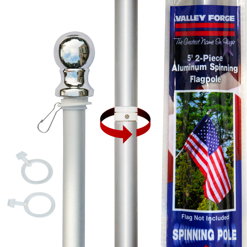 VALLEY FORGE FLAG COMPANY LLC, Valley Forge 60 in. L Aluminum Flag Pole Brushed