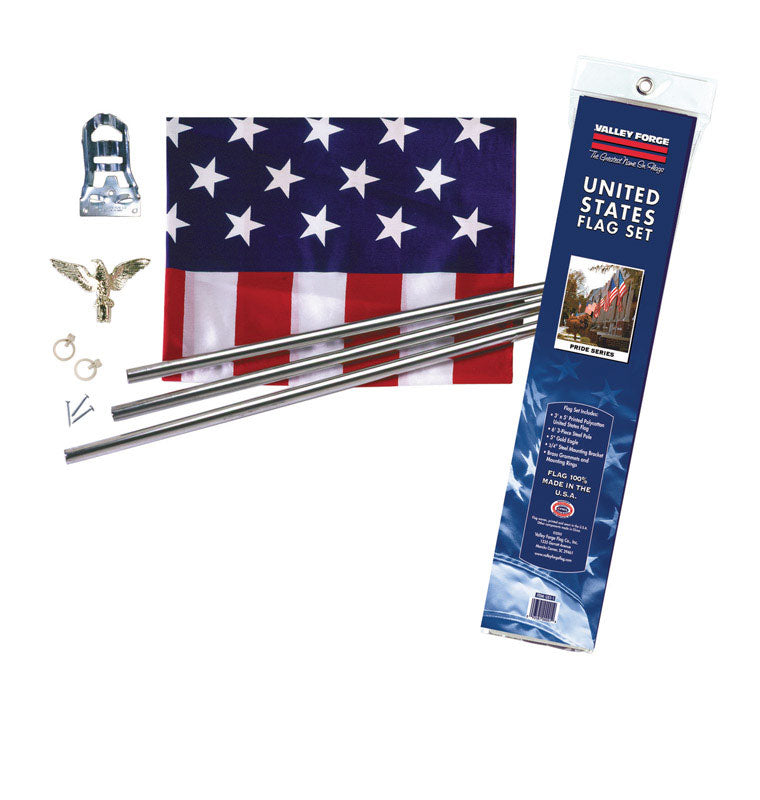 VALLEY FORGE FLAG COMPANY LLC, Valley Forge American Flag Kit 36 in. H X 60 in. W