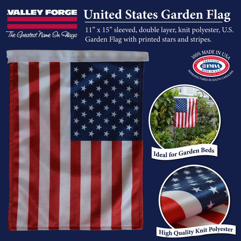 VALLEY FORGE FLAG COMPANY LLC, Valley Forge American Garden Flag 11 in. H X 15 in. W