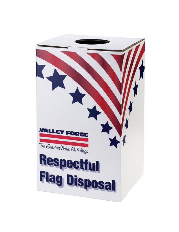 VALLEY FORGE FLAG COMPANY LLC, Valley Forge Flag Disposal Box 22 in. H X 12.5 in. W X 13.75 in. L