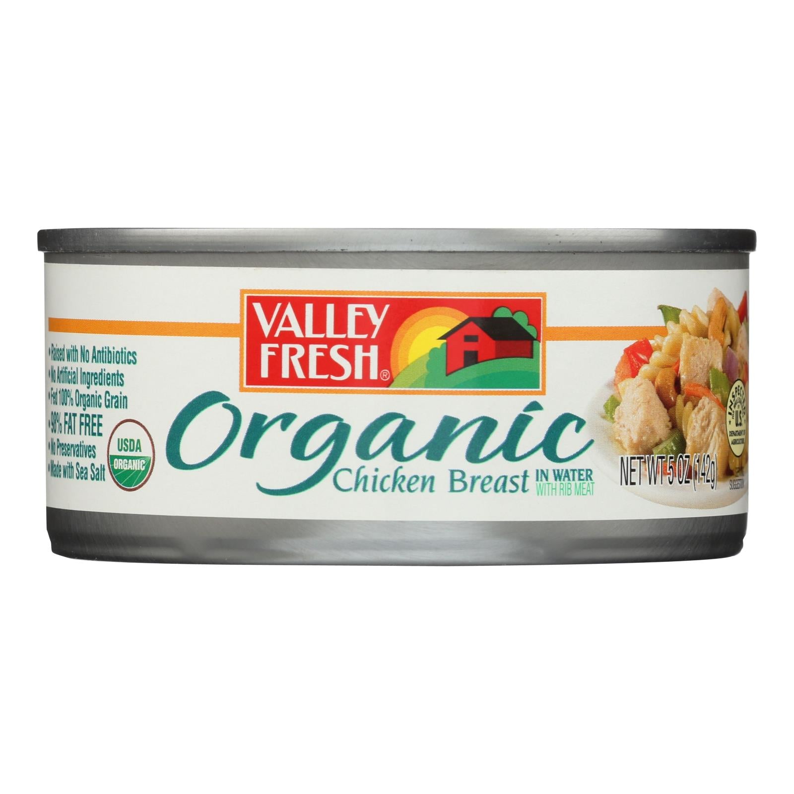 Valley Fresh, Valley Fresh Organic Chicken In Water  - Case of 12 - 5 OZ (Pack of 12)