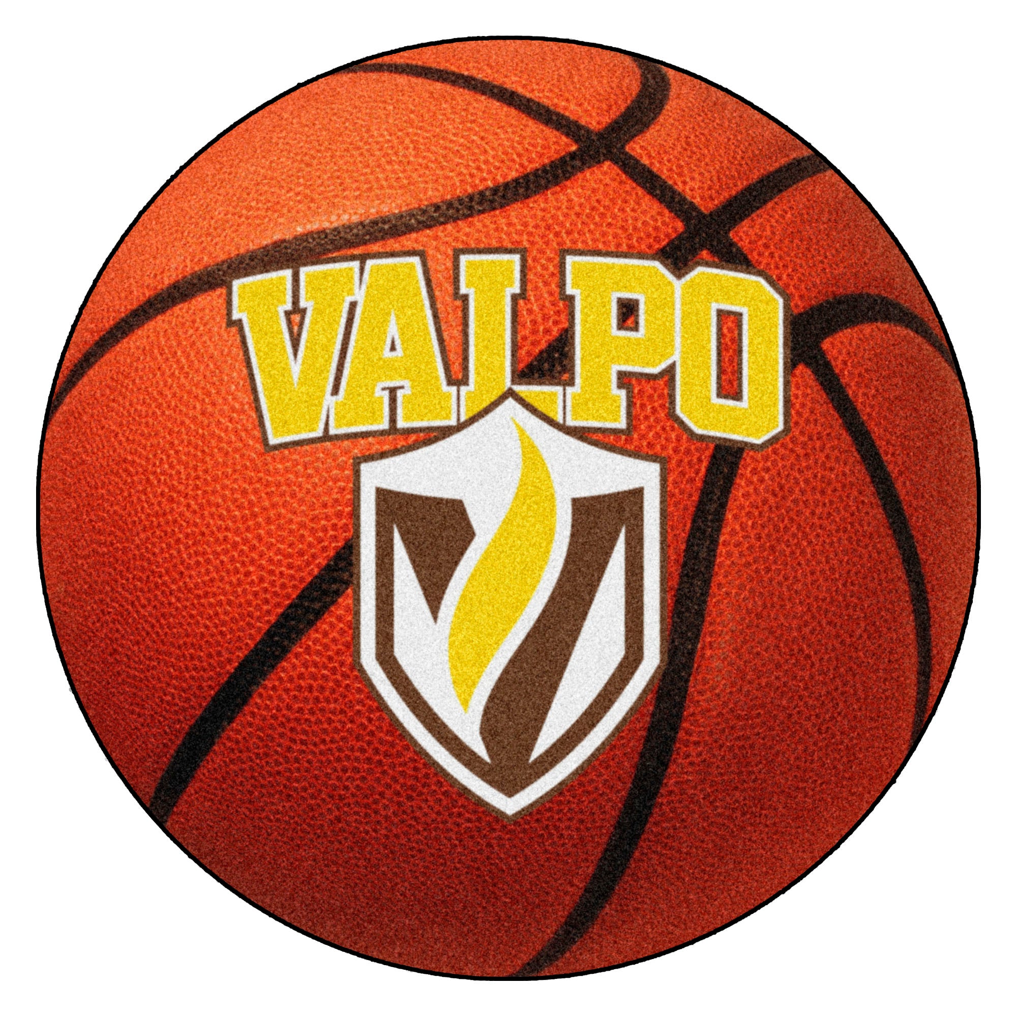 FANMATS, Valparaiso University Basketball Rug - 27in. Diameter