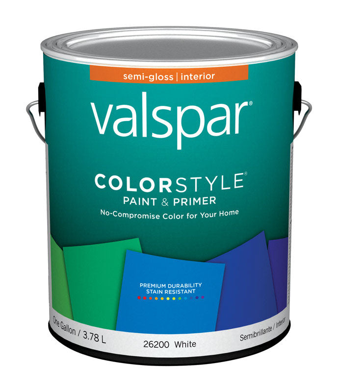 VALSPAR CORPORATION, Valspar 44-26200 GL 1 Gl Wt ColorStyle® Interior Latex Semi Gloss Enamel Paint (Pack of 4)