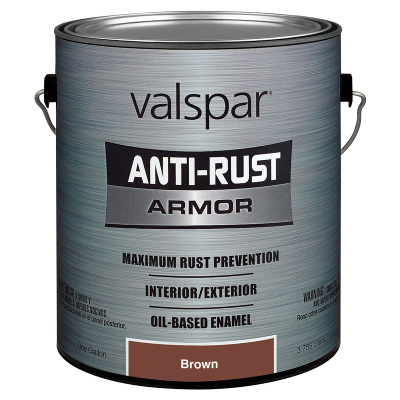 CABOT SAMUEL INC, Valspar Anti-Rust Armor Indoor and Outdoor Gloss Brown Oil-Based Enamel Spray Paint 1 gal