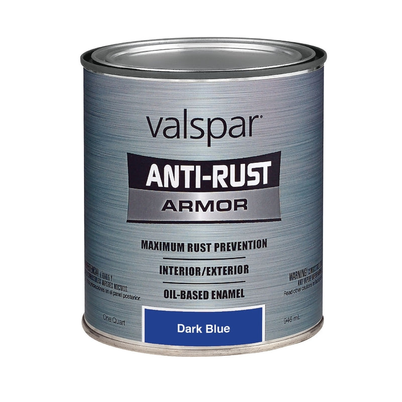 VALSPAR CORPORATION, Valspar Anti-Rust Armor Indoor and Outdoor Gloss Dark Blue Oil-Based Enamel Rust Prevention Paint 1