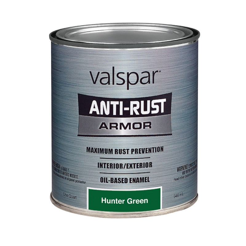 VALSPAR CORPORATION, Valspar Anti-Rust Indoor and Outdoor Gloss Hunter Green Oil-Based Enamel Rust Prevention Paint 1 qt