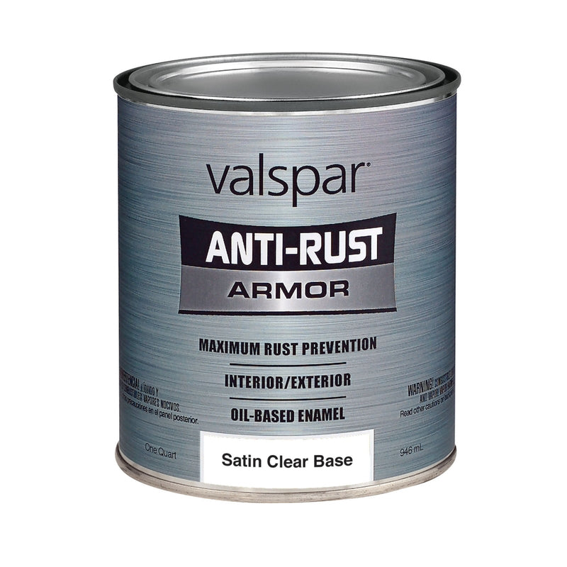 VALSPAR CORPORATION, Valspar Anti-Rust Indoor and Outdoor Satin Tintable Base Oil-Based Rust Prevention Paint 1 qt