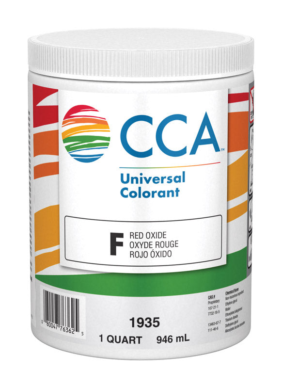 CABOT SAMUEL INC, Valspar CCA F Red Oxide Non Flammable 429 g/L VOC Universal Paint Colorant 1 qt.