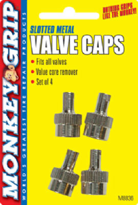 Hopkins Mfg, Valve Caps, Slotted, 4-Pk. (Pack of 6)