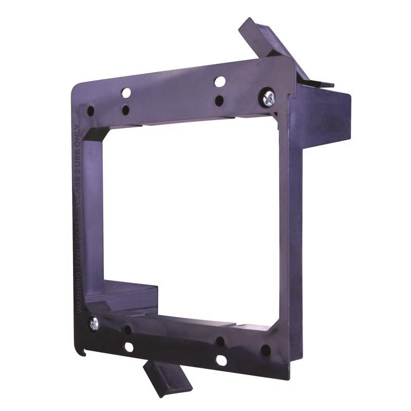 VANCO INTERNATIONAL LLC, Vanco Old Work Rectangle PVC 2 gang Low Voltage Mounting Bracket Black