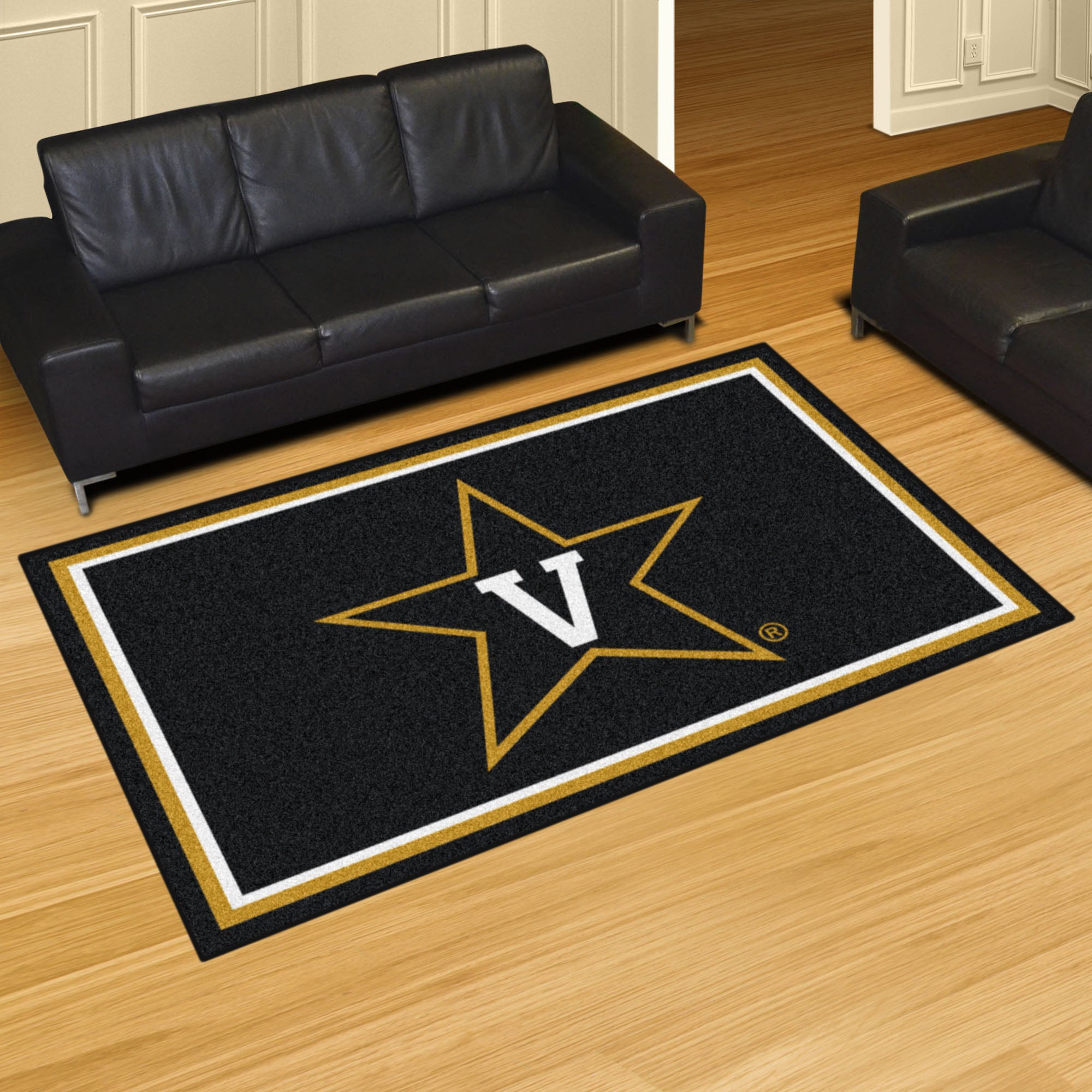 FANMATS, Vanderbilt University 5ft. x 8 ft. Plush Area Rug