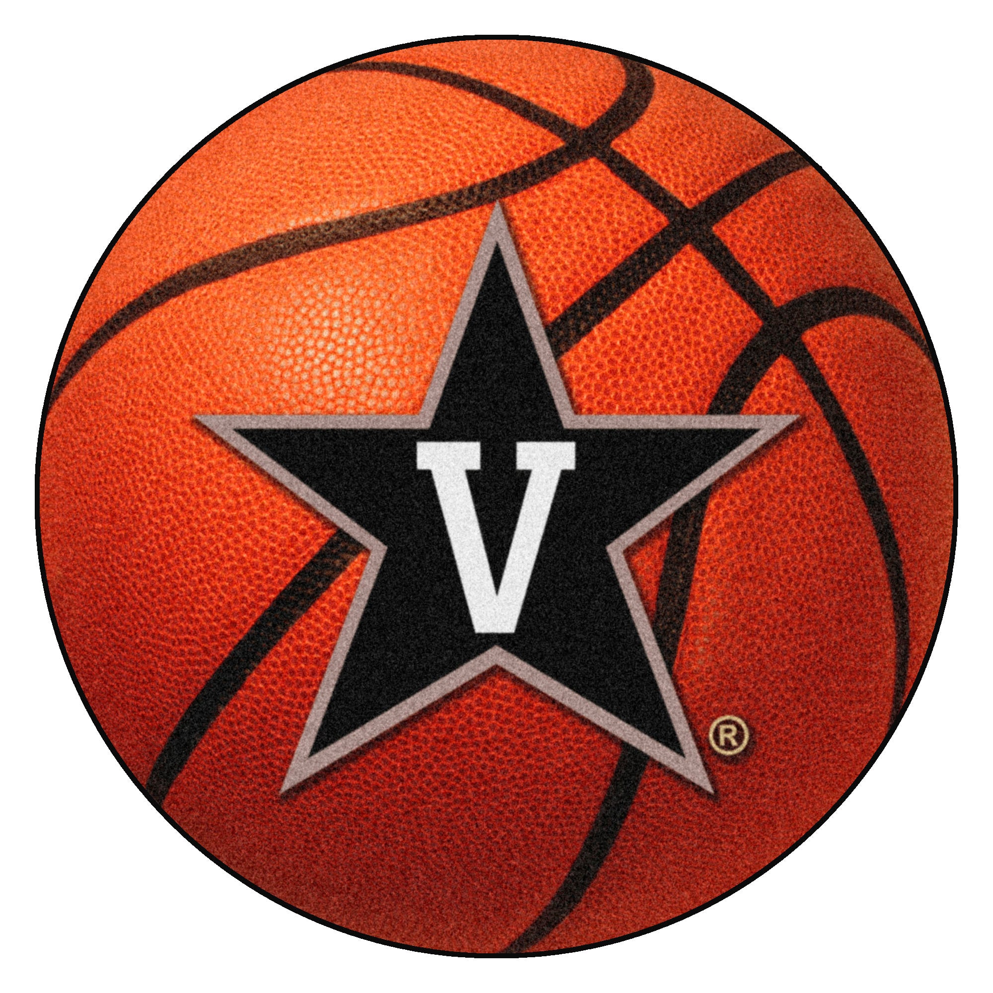 FANMATS, Vanderbilt University Basketball Rug - 27in. Diameter