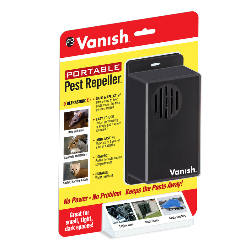 P3 INTERNATIONAL, Vanish Weather Proof Portable Battery-Powered Electronic Pest Repeller for Outdoor