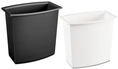 Sterilite, Vanity Wastebasket, 2-Gal., White or Black (Pack of 12)