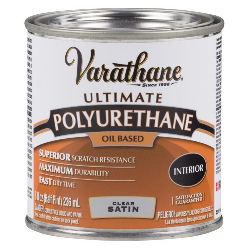 RUST-OLEUM CORP, Varathane 242178H 8 Oz Oil Based Satin Polyurethane  (Pack Of 4)