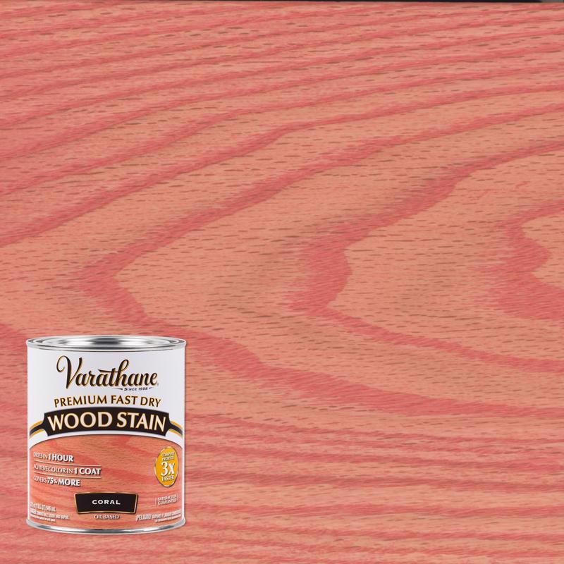 RUST-OLEUM CORP, Varathane Fast Dry Semi-Transparent Coral Oil Based Wood Stain 1 qt. (Pack of 2)