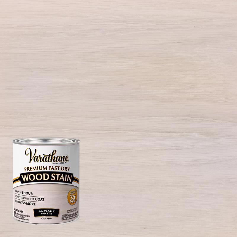 RUST-OLEUM CORP, Varathane Fast Dry Wood Stain Semi-Transparent Antique White Oil-Based Urethane Modified Alkyd Wood