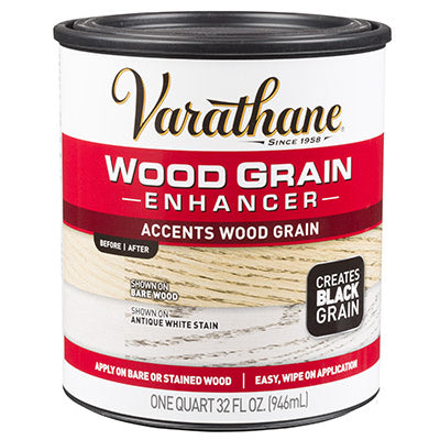 RUST-OLEUM CORP, Varathane Gloss Black Water-Based Wood Grain Enhancer 1 qt