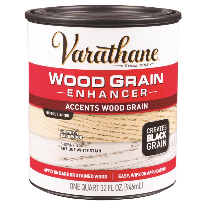 RUST-OLEUM CORP, Varathane Gloss Black Water-Based Wood Grain Enhancer 1 qt