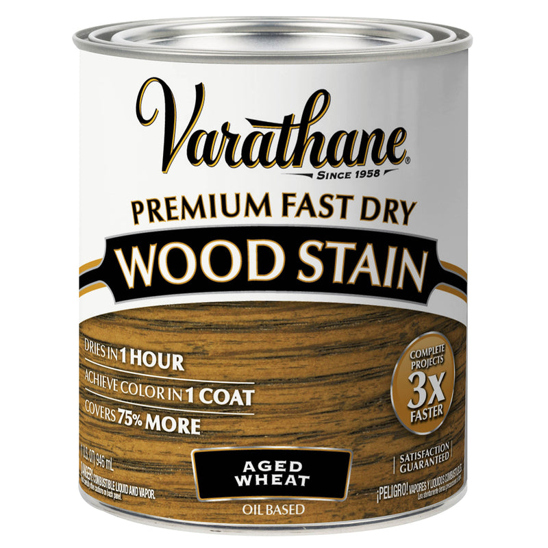 Varathane, Varathane Premium Aged Wheat Oil-Based Urethane Modified Alkyd Fast Dry Wood Stain 1 qt (Pack of 2)