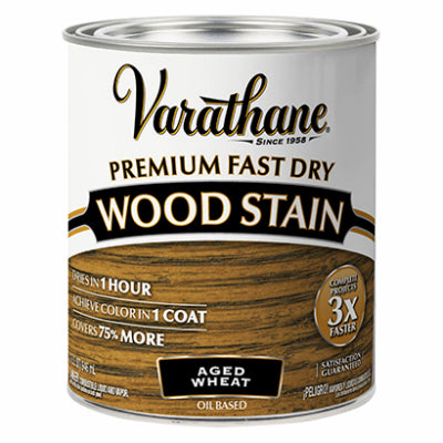 Varathane, Varathane Premium Aged Wheat Oil-Based Urethane Modified Alkyd Fast Dry Wood Stain 1 qt (Pack of 2)