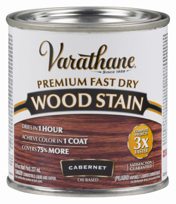 RUST-OLEUM CORP, Varathane Premium Cabernet Oil-Based Fast Dry Wood Stain 0.5 pt