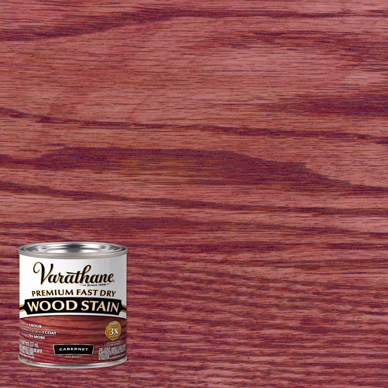 RUST-OLEUM CORP, Varathane Premium Cabernet Oil-Based Fast Dry Wood Stain 0.5 pt