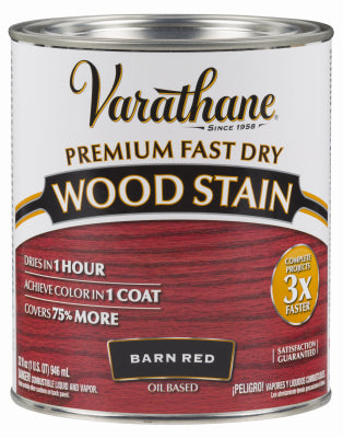 RUST-OLEUM CORP, Varathane Premium Fast Dry Semi-Transparent Barn Red Wood Stain 1 Qt.