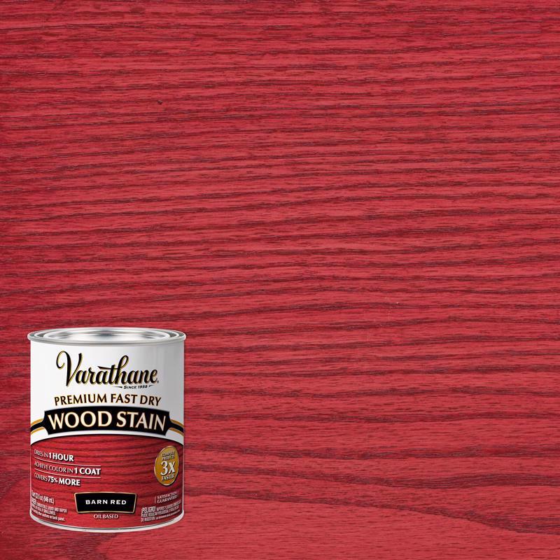 RUST-OLEUM CORP, Varathane Premium Fast Dry Semi-Transparent Barn Red Wood Stain 1 Qt.