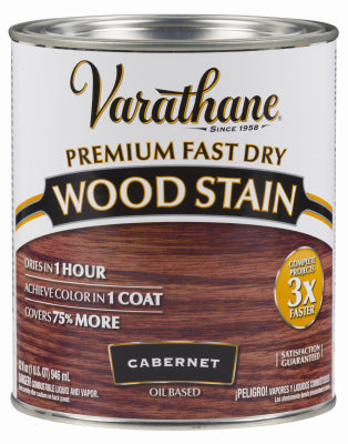 RUST-OLEUM CORP, Varathane Premium Fast Dry Semi-Transparent Cabernet Wood Stain 1 qt. (Pack of 2)