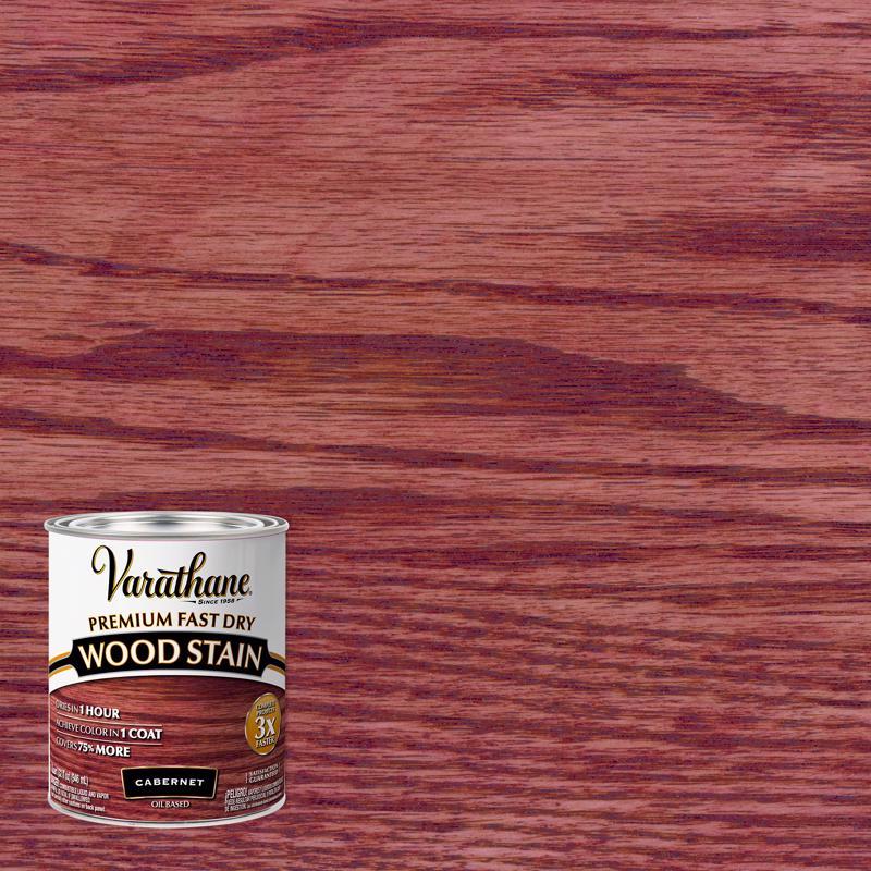 RUST-OLEUM CORP, Varathane Premium Fast Dry Semi-Transparent Cabernet Wood Stain 1 qt. (Pack of 2)