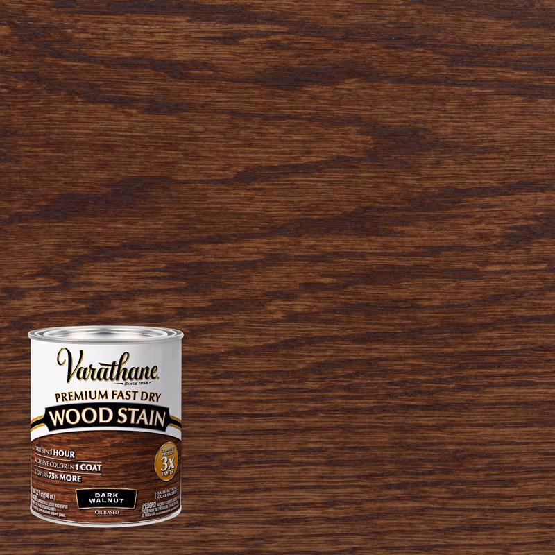 RUST-OLEUM CORP, Varathane Premium Fast Dry Semi-Transparent Dark Walnut Wood Stain 1 qt. (Pack of 2)