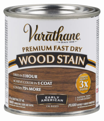 RUST-OLEUM CORP, Varathane Premium Fast Dry Semi-Transparent Early American Wood Stain 0.5 pt. (Pack of 4)