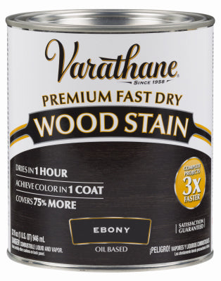 RUST-OLEUM CORP, Varathane Premium Fast Dry Semi-Transparent Ebony Wood Stain 1 qt. (Pack of 2)