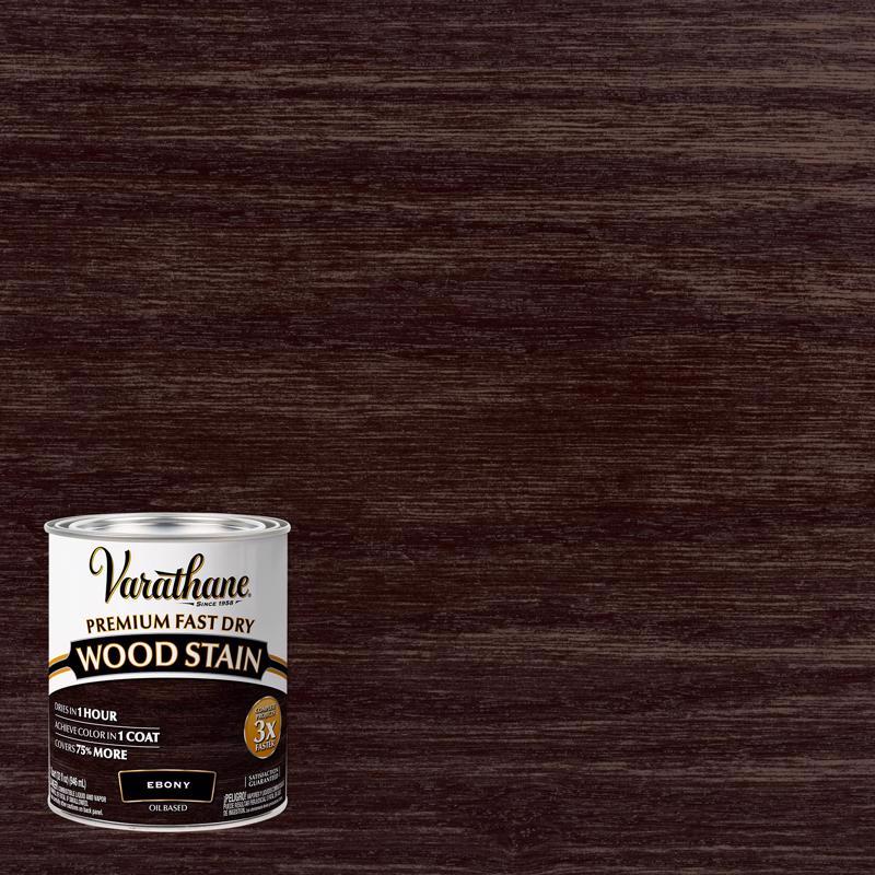 RUST-OLEUM CORP, Varathane Premium Fast Dry Semi-Transparent Ebony Wood Stain 1 qt. (Pack of 2)