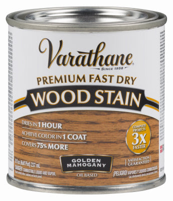 RUST-OLEUM CORP, Varathane Premium Fast Dry Semi-Transparent Golden Mahogany Wood Stain 0.5 pt. (Pack of 4)