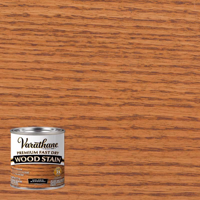 RUST-OLEUM CORP, Varathane Premium Fast Dry Semi-Transparent Golden Mahogany Wood Stain 0.5 pt. (Pack of 4)