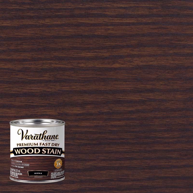 RUST-OLEUM CORP, Varathane Premium Fast Dry Semi-Transparent Kona Wood Stain 0.5 pt. (Pack of 4)