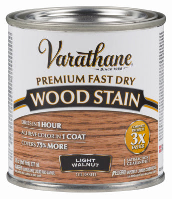 RUST-OLEUM CORP, Varathane Premium Fast Dry Semi-Transparent Light Walnut Wood Stain 0.5 pt. (Pack of 4)