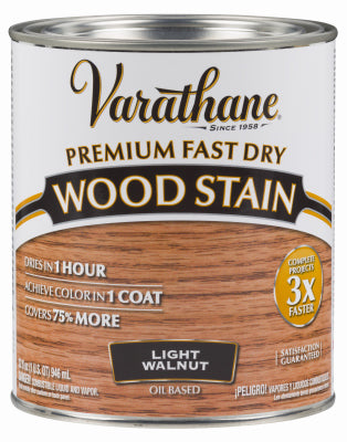 RUST-OLEUM CORP, Varathane Premium Fast Dry Semi-Transparent Light Walnut Wood Stain 1 qt. (Pack of 2)