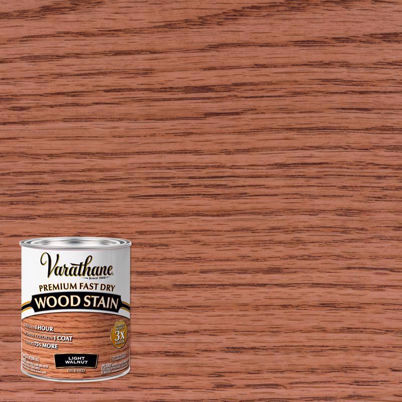 RUST-OLEUM CORP, Varathane Premium Fast Dry Semi-Transparent Light Walnut Wood Stain 1 qt. (Pack of 2)