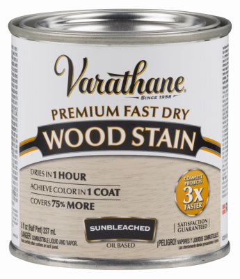 RUST-OLEUM CORP, Varathane Premium Fast Dry Semi-Transparent Sunbleached Wood Stain 0.5 pt. (Pack of 4)