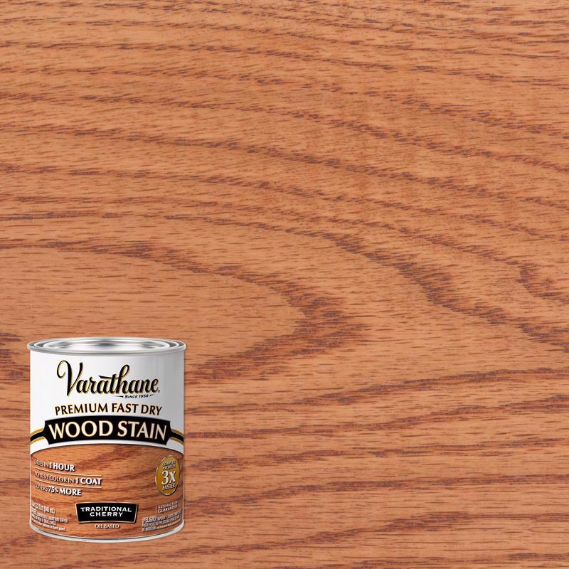 RUST-OLEUM CORP, Varathane Premium Fast Dry Semi-Transparent Traditional Cherry Wood Stain 1 qt. (Pack of 2)