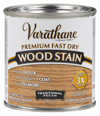 RUST-OLEUM CORP, Varathane Premium Fast Dry Semi-Transparent Traditional Pecan Wood Stain 0.5 pt. (Pack of 4)