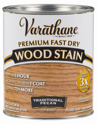 RUST-OLEUM CORP, Varathane Premium Fast Dry Semi-Transparent Traditional Pecan Wood Stain 1 qt. (Pack of 2)