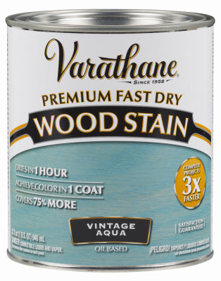 RUST-OLEUM CORP, Varathane Premium Fast Dry Semi-Transparent Vintage Aqua Wood Stain 1 qt. (Pack of 2)