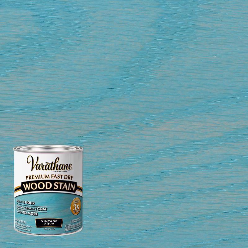 RUST-OLEUM CORP, Varathane Premium Fast Dry Semi-Transparent Vintage Aqua Wood Stain 1 qt. (Pack of 2)